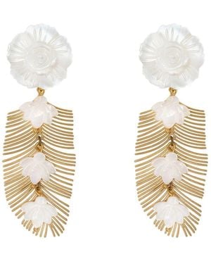 Pats Jewelry Jasmine Leaf Earrings - Metallic