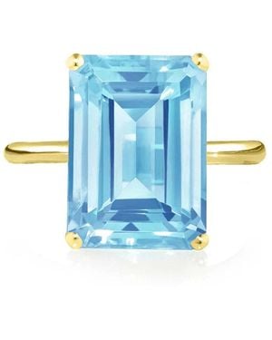 Augustine Jewels Vermeil Sky Topaz Cocktail Ring - Blue