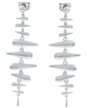Lucy Quartermaine Shard Statement Drop Earrings - White