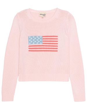 Ellsworth & Ivey American Flag Fashion Crewneck Jumper - Pink