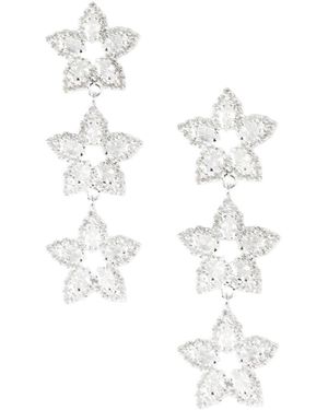 Maison De Gala Luna Crystal Star Earring - White