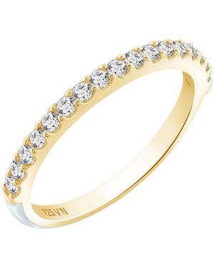 Diamonbliss Embellished With Swarovski Half Carat Round Cut Half Eternity Ring - Metallic
