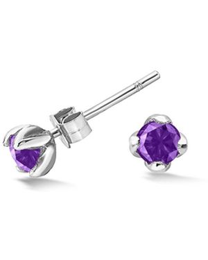 Dower & Hall Amethyst Orissa Studs - Purple
