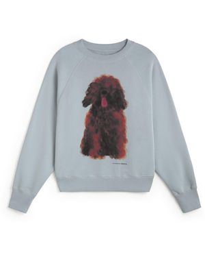 Thinking Mu Pet Bonnie Sweatshirt - White