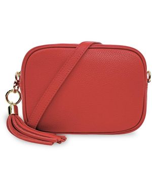 Apatchy London The Tassel Scarlet Leather Crossbody Bag - Red
