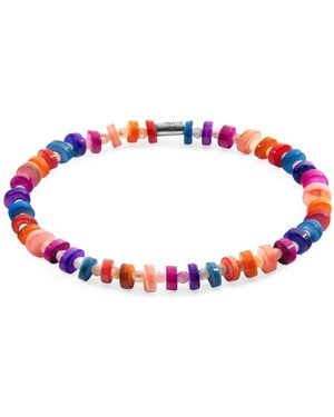 Anchor and Crew Multicoloured Alice & Freshwater Shell Skinny Bracelet