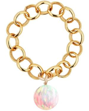 Ora Pearls Aelia Sun Opal Chain Ring - Metallic