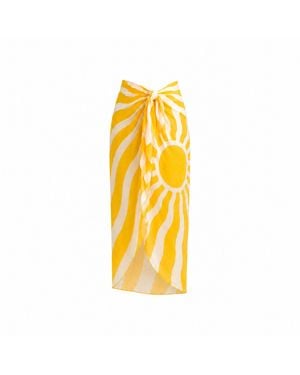 Nuvv Collection Sunbeam Printed Sarong - Yellow