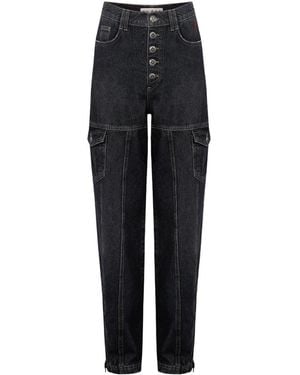 Pcfg Your Itch Zipped Denim Pant - Black
