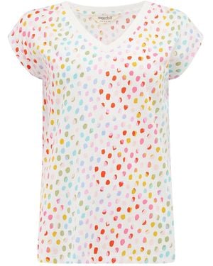 Sugarhill Ariana V-Neck Tank T Shirt, Pebbles - White