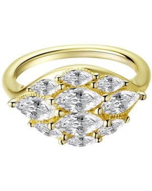 Onewildone Feel Good Dome Marquise Statement Pinky Ring - Metallic