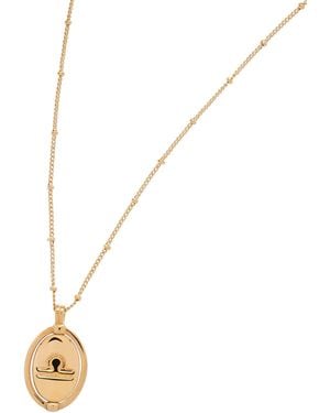 Emma Holland Jewellery Libra & Opal Crystal Spinner Necklace - Metallic