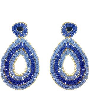 Lavish by Tricia Milaneze Sky Mix Juno Handmade Crochet Earrings - Blue