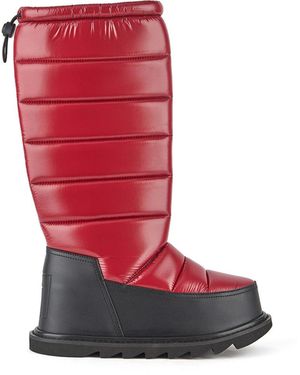 United Nude Quilted Puffer Knee-High Boots - Red