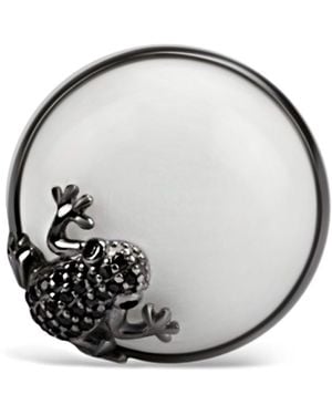 Bellus Domina Sterling Silver Frog Cocktail Ring - Black
