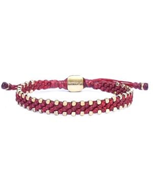 Harbour Uk Brass & Rope Bracelet For Harrogate Connection - Red