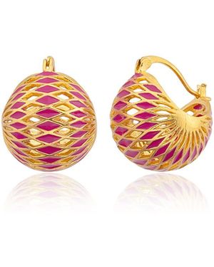 Milou Jewelry Basket Earrings - Pink