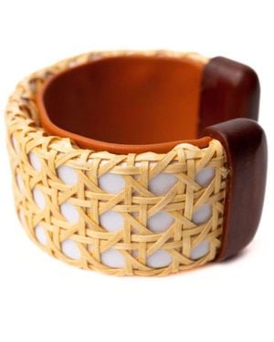 Whale Tail Weaving Centre Street Cuff - Orange