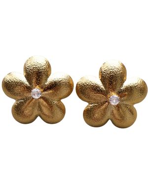 Miss May the Brand You Deserve Flowers Earrings - Brown