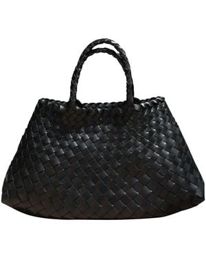 Rimini Woven Leather Tote 'Elisabetta' - Black