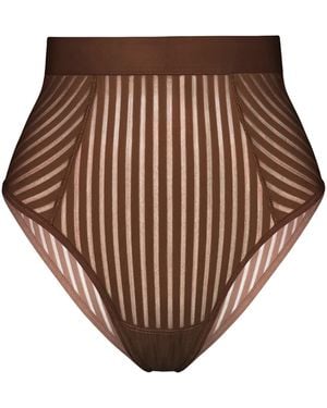 MONIQUE MORIN LINGERIE Vertigo Hi Waisted Brief Cocoa - Brown