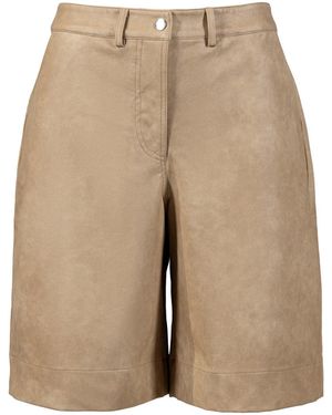 Lendrop Studios Kumi Leather Shorts Tan - Brown