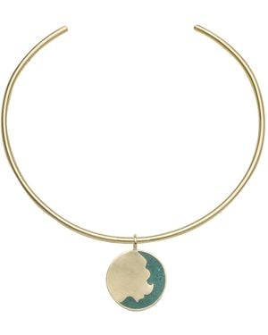 Zeworks Kaia Malachite Choker - Metallic