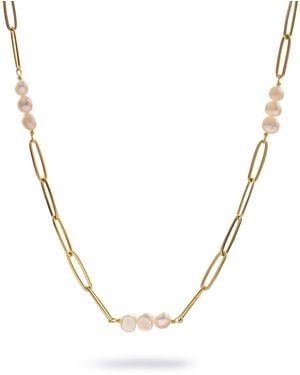 Ebru Jewelry Eternal Pearl Harmony Choker Necklace - Metallic
