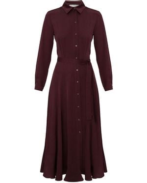 UNDRESS Anouk Burgundy Shirt Dress - Purple