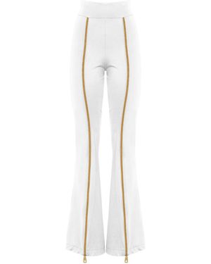 ANTONINIAS Zipnisa Elegant Trousers With Zip In - White
