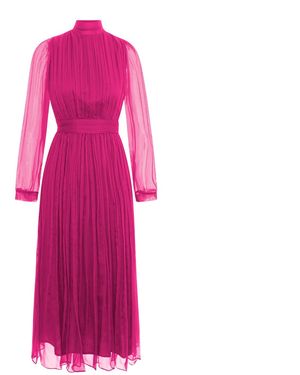 Framboise Elegant Midi Dress - Pink