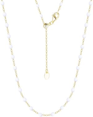 KAMARIA Enamel Beaded Chain Necklace - Metallic