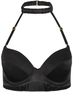Black Heart Lingerie Convertible Silk Push-Up Bra - Black
