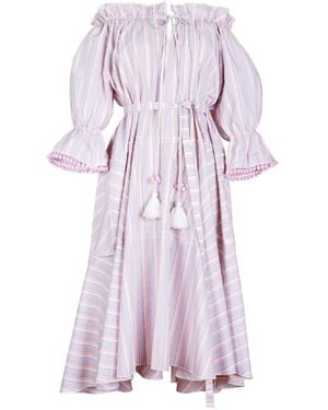 Lisa The Label Pyjama Baby Doll Dress Candy Multi Stripes - Purple