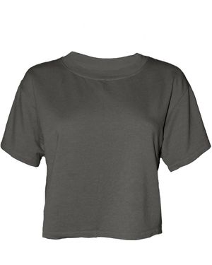 Joeleen Torvick Cropped Box Top Tee - Gray