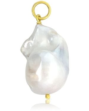 GEM BAZAAR Baroque Pearl Pendant - Metallic