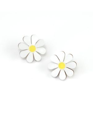 By Chavelli Daisy Stud Earrings - Metallic