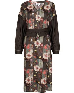 Maison Qala The Lyric Dress - Brown