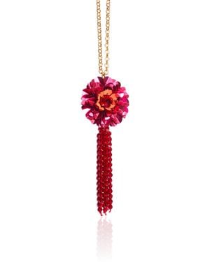 PINAR OZEVLAT Geranium Lariat - Red