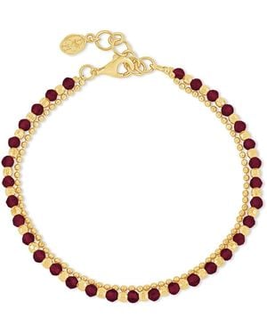 Dower & Hall Garnet Orissa Bracelet - Metallic