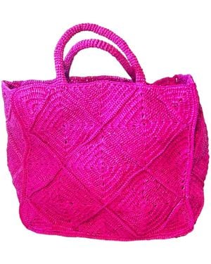 Zanatany Concepts Nico- Fushia Tote Bag - Pink