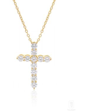 The Jewelz Neutrals Celeste Crossline Necklace - Metallic