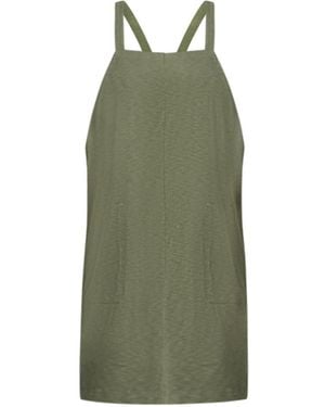 Known Supply Overall Cotton Dress - Green