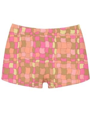 Montce Ibiza Geo Noa Hot Short Bikini Bottom - Pink