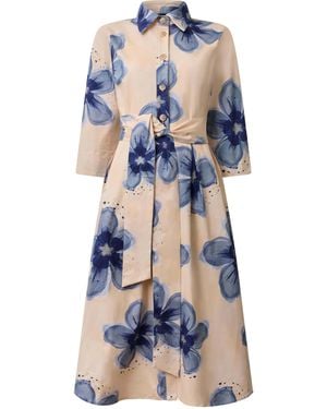 James Lakeland Flower Cotton Dress - Blue