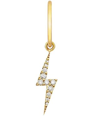 Zoe & Morgan Zap Diamond Hoop Single - Metallic