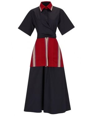 Xclamations UK Oriki Midi Dress - Blue