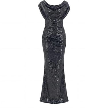 Atom Label Platinum Gown - Black