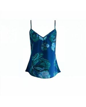 Janara Jones Floral Bomb Print Ivy Cami Top - Blue