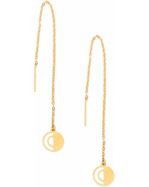 Sarvin Circle Shape Drop Earrings - Metallic